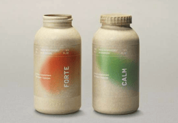 Flasche der Zukunft aus Papier von Paboco mit Verschluss